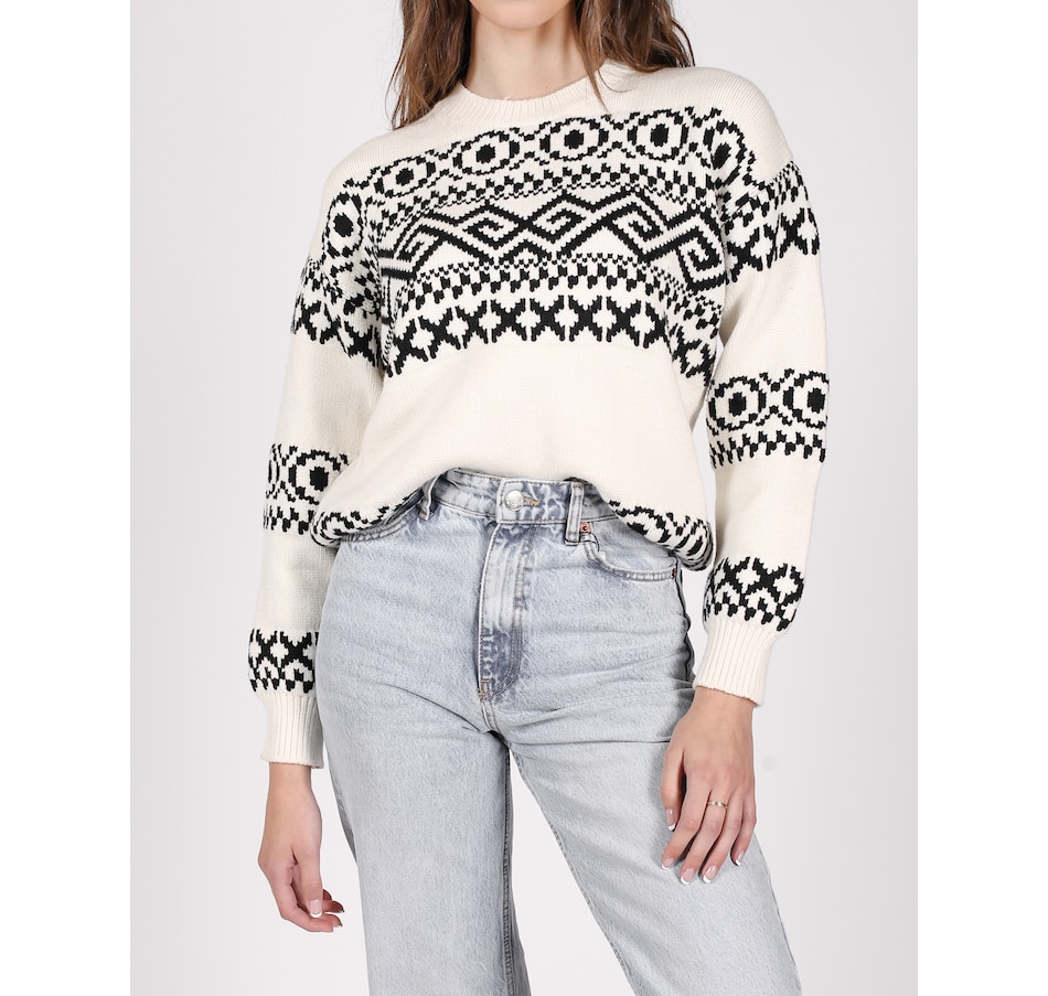 Image 222543_CRM.jpg, Product 222-543 / Price $79.88, Brunette the Label Fairisle Sweater from Brunette The Label on TSC.ca's Fashion department