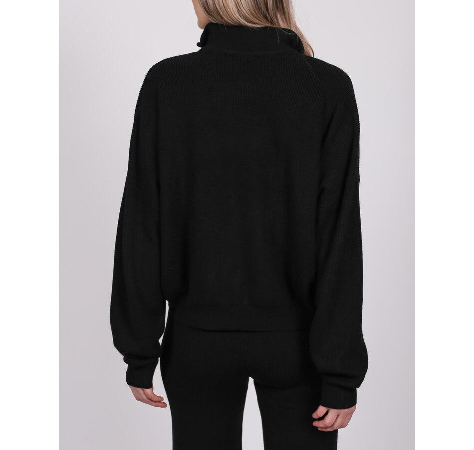 Image 222551_ALTMORE2.jpg, Product 222-551 / Price $39.33, Brunette The Label Half-Zip Ribbed Knit Popover Sweater from Brunette The Label on TSC.ca's Fashion department