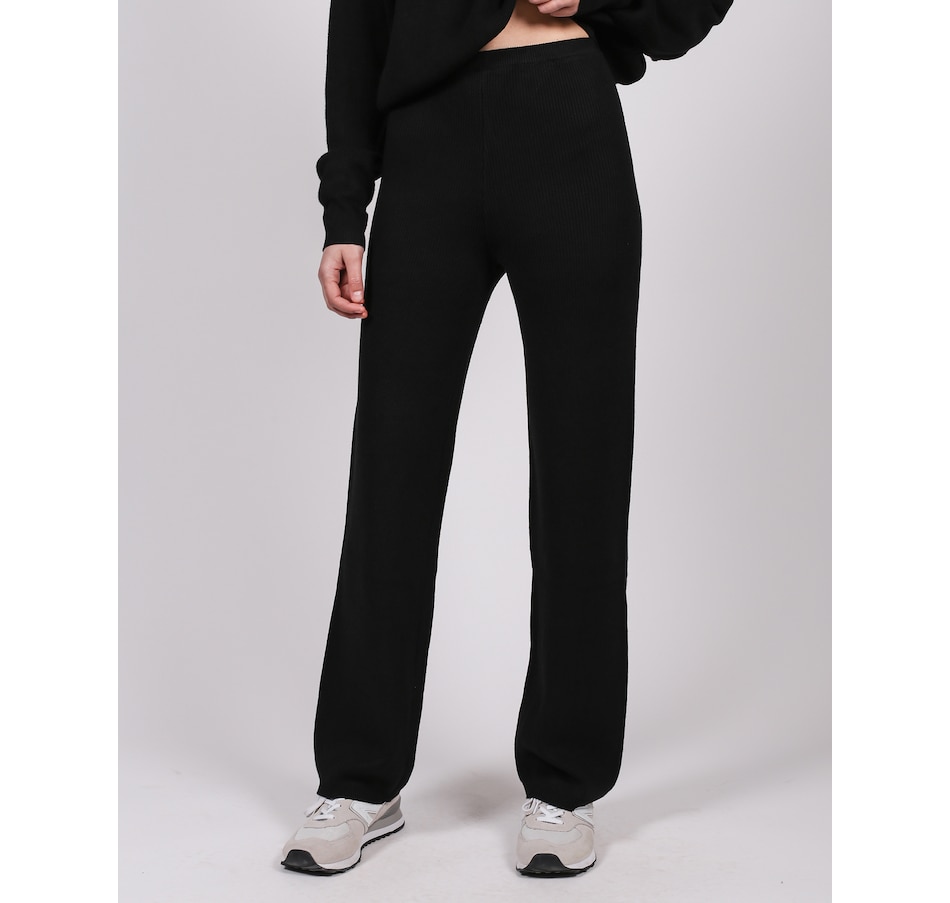 Image 222553_BLK.jpg, Product 222-553 / Price $34.33, Brunette The Label Ribbed Knit Pant from Brunette The Label on TSC.ca's Fashion department