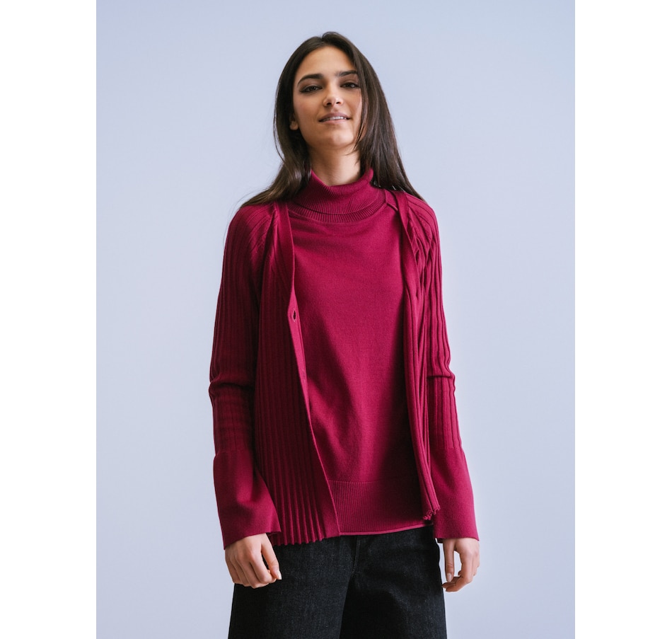 Image 222557_ALTMORE1.jpg, Product 222-557 / Price $125.00, Why Not Pleated Cardigan with Exaggerated Cuff Detail from Why Not on TSC.ca's Fashion department