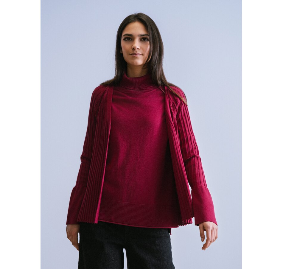 Image 222557_ALTMORE2.jpg, Product 222-557 / Price $125.00, Why Not Pleated Cardigan with Exaggerated Cuff Detail from Why Not on TSC.ca's Fashion department