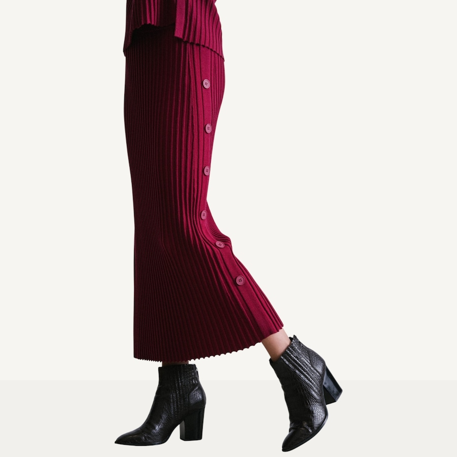 Image 222558_ALTMORE2.jpg, Product 222-558 / Price $105.00, Why Not Pull-On Pleat and Button Detail Skirt from Why Not on TSC.ca's Fashion department