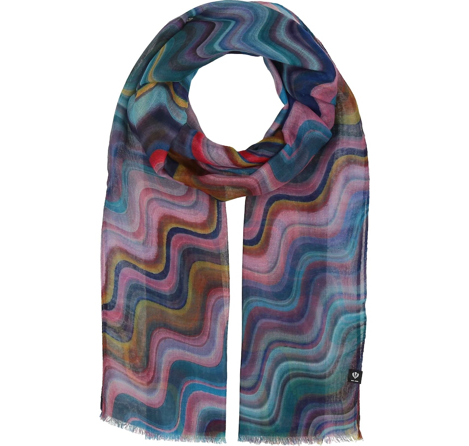 Image 222564_TRUBE.jpg, Product 222-564 / Price $45.00, V. Fraas Ms. Zig Zag Eco Scarf from FRAAS on TSC.ca's Fashion department