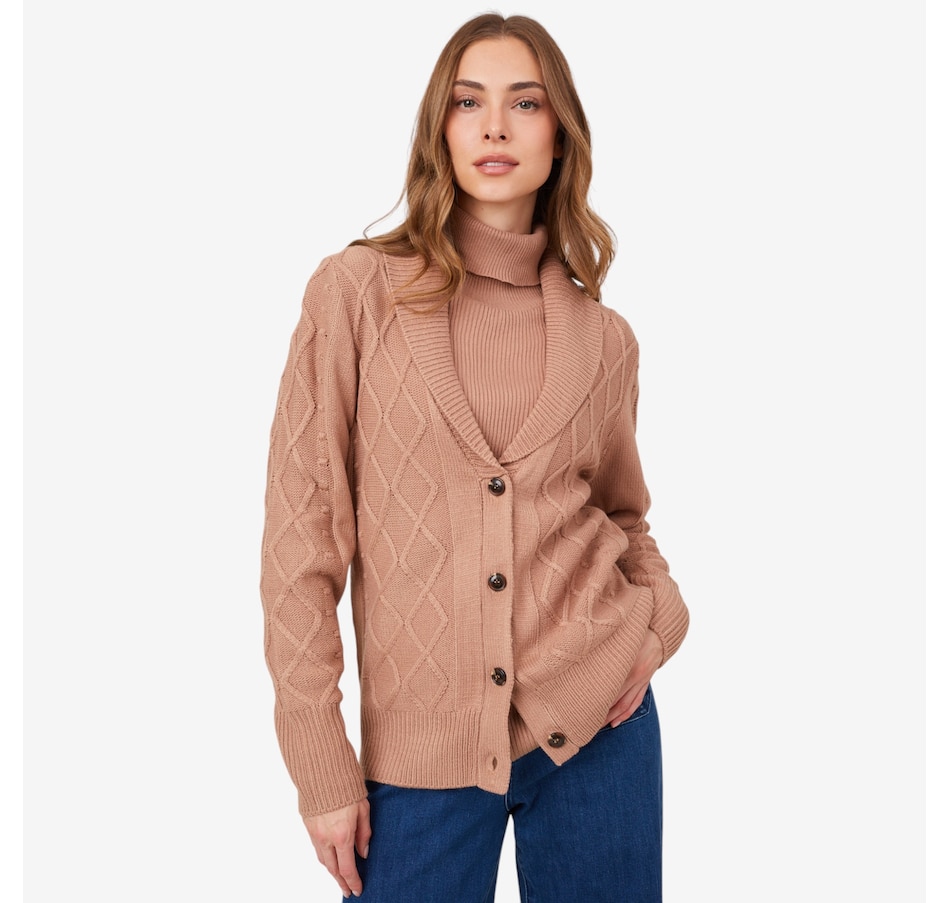 Image 222586_MOC.jpg, Product 222-586 / Price $79.88, Guillaume Shawl Collar Sweater Cardigan from Guillaume on TSC.ca's Fashion department