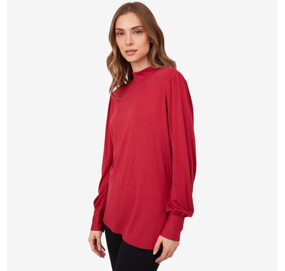 Image 222587_ALTMORE2.jpg, Product 222-587 / Price $59.88, Guillaume Puff Sleeves Jersey Mockneck from Guillaume on TSC.ca's Fashion department