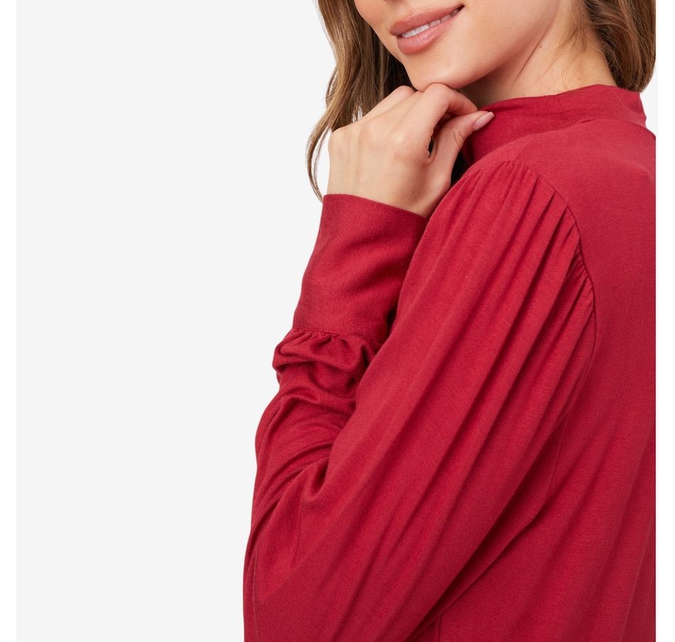 Image 222587_ALTMORE3.jpg, Product 222-587 / Price $59.88, Guillaume Puff Sleeves Jersey Mockneck from Guillaume on TSC.ca's Fashion department