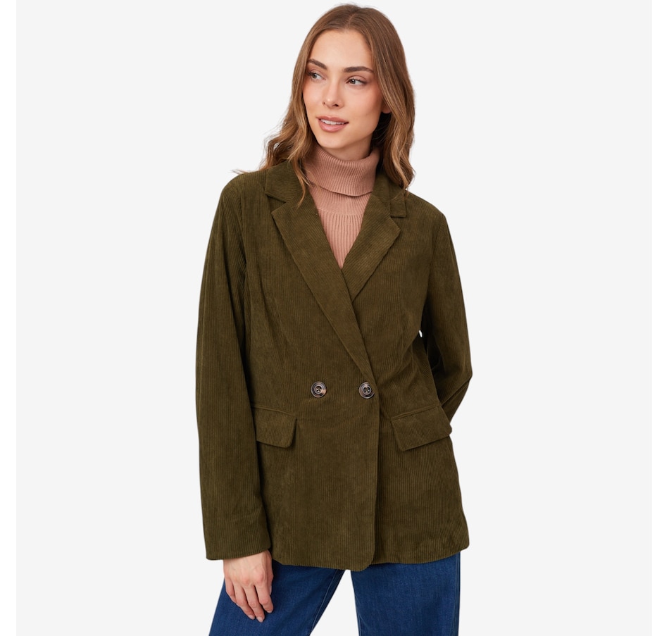 Image 222588_EVG.jpg, Product 222-588 / Price $99.88, Guillaume Double Breasted Corduroy Blazer from Guillaume on TSC.ca's Fashion department