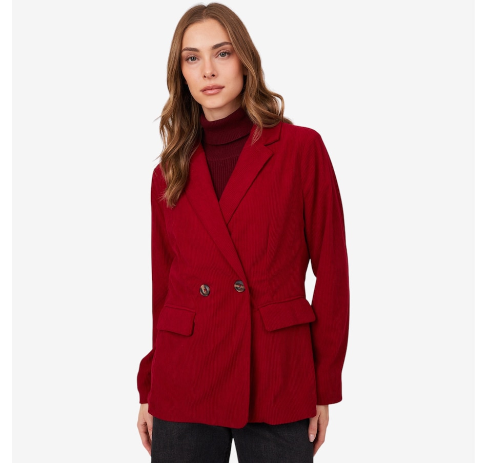 Image 222588_OXBL.jpg, Product 222-588 / Price $99.88, Guillaume Double Breasted Corduroy Blazer from Guillaume on TSC.ca's Fashion department