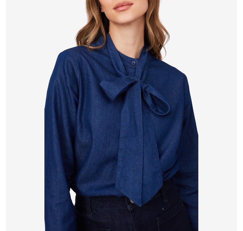 Image 222590_ALTMORE2.jpg, Product 222-590 / Price $59.88, Guillaume Bow Tie Denim Shirt from Guillaume on TSC.ca's Fashion department