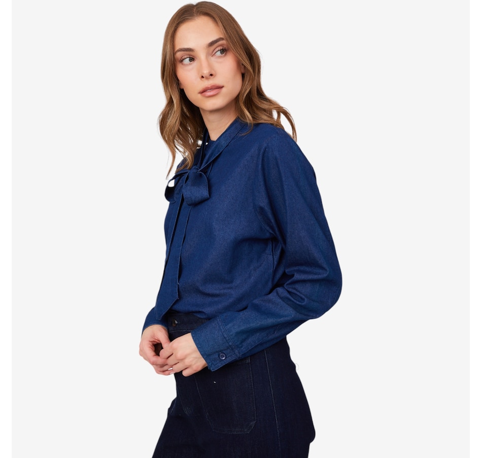 Image 222590_ALTMORE3.jpg, Product 222-590 / Price $59.88, Guillaume Bow Tie Denim Shirt from Guillaume on TSC.ca's Fashion department