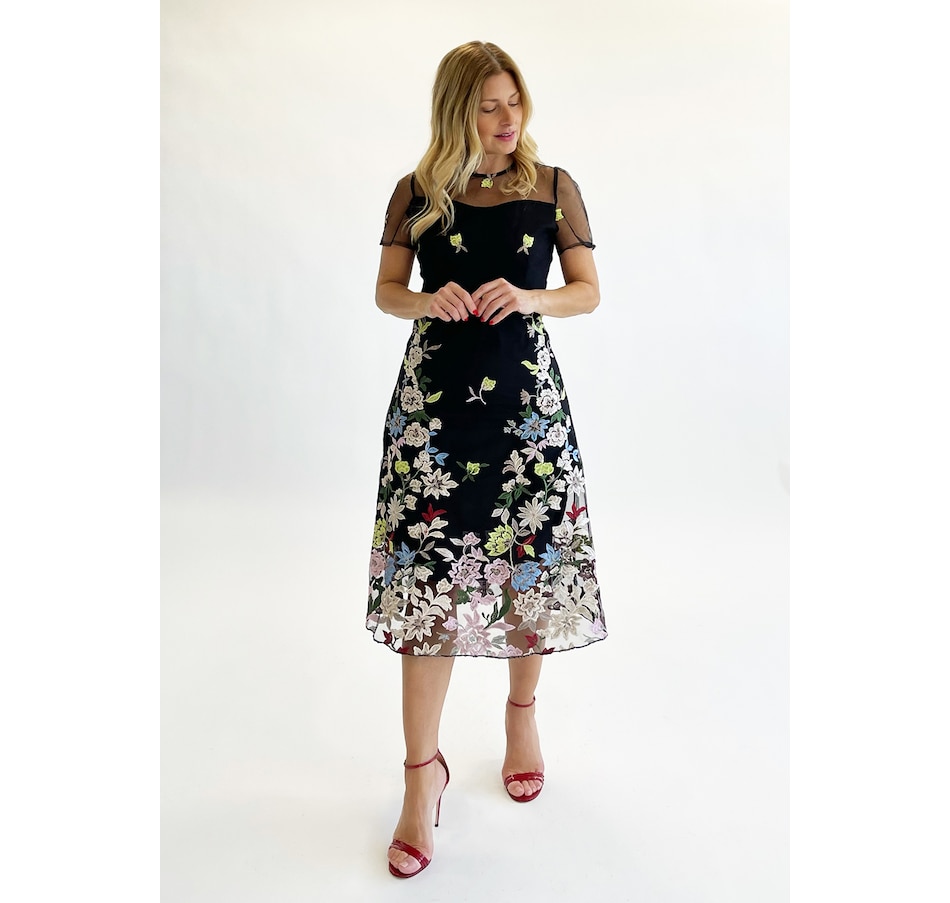 Image 222747_BLK.jpg, Product 222-747 / Price $117.33, Katherine Karambelas Floreanne Floral Mesh Dress from Katherine Karambelas on TSC.ca's Fashion department