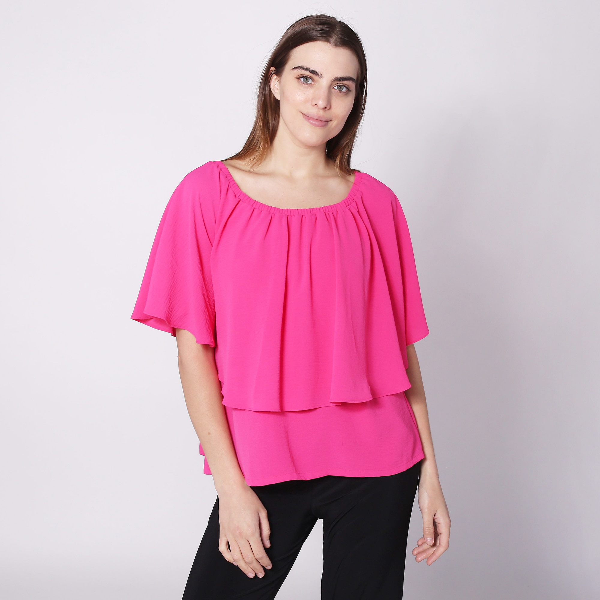 Marallis Air Flow Elasticized Capelet Top