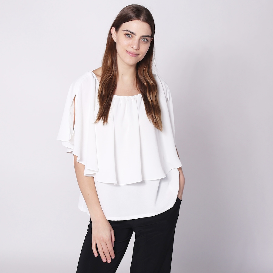 Image 222758_OWH.jpg, Product 222-758 / Price $29.33, Marallis Air Flow Elasticized Capelet Top from Marallis on TSC.ca's Fashion department