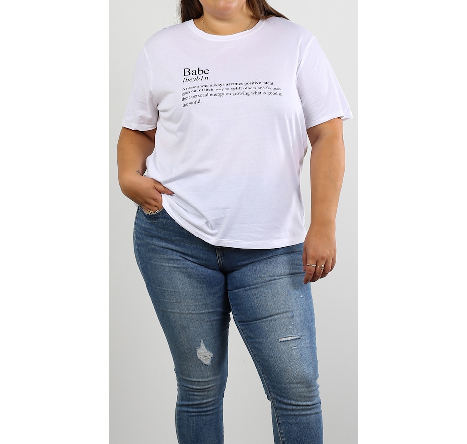 Image 222788_WHT.jpg, Product 222-788 / Price $29.88, Brunette the Label Babe Definition Vision Tee from Brunette The Label on TSC.ca's Fashion department