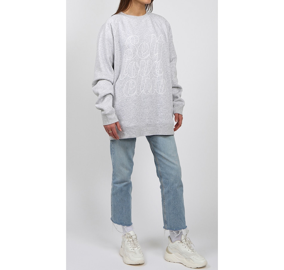 Image 222789_ALTMORE2.jpg, Product 222-789 / Price $24.33, Brunette the Label Babe Definition Self Love Club Crew Neck Sweater from Brunette The Label on TSC.ca's Fashion department