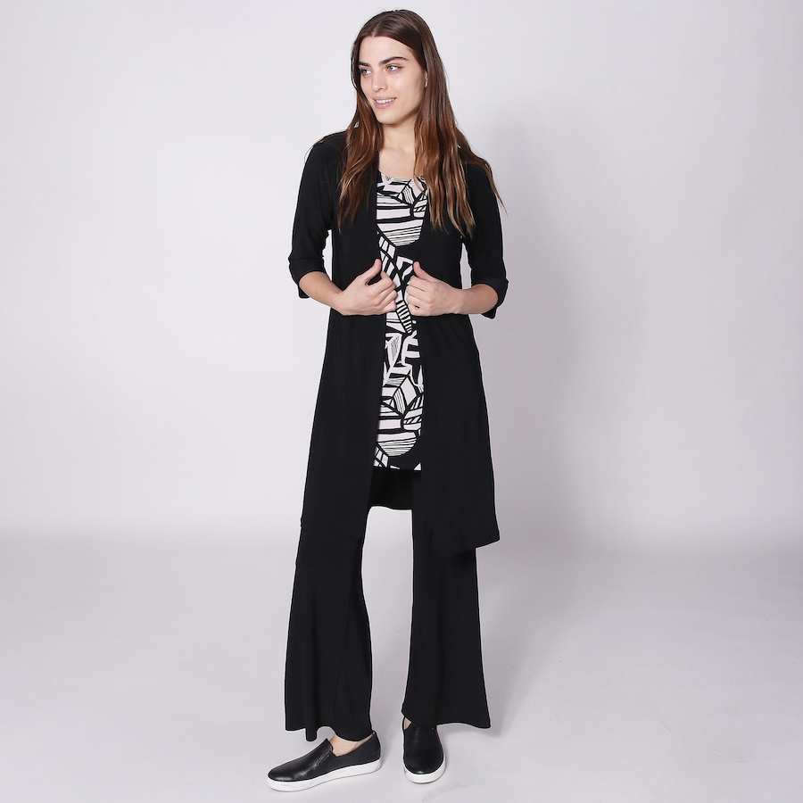 Image 222805_BLK.jpg, Product 222-805 / Price $19.33, Marallis ITY Long Cardigan With High Side Slits And Open Front from Marallis on TSC.ca's Fashion department