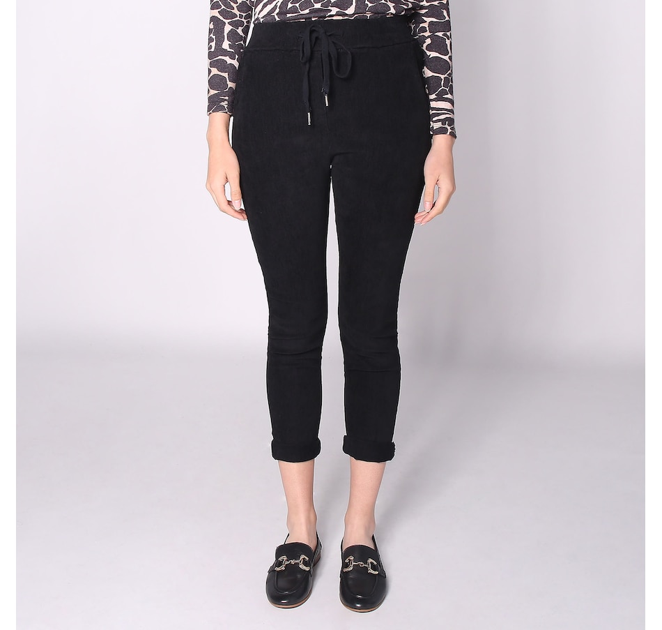 Image 222841_BLK.jpg, Product 222-841 / Price $24.33, M Made In Italy Pull-On Mini Cord Pant from M Made in Italy on TSC.ca's Fashion department