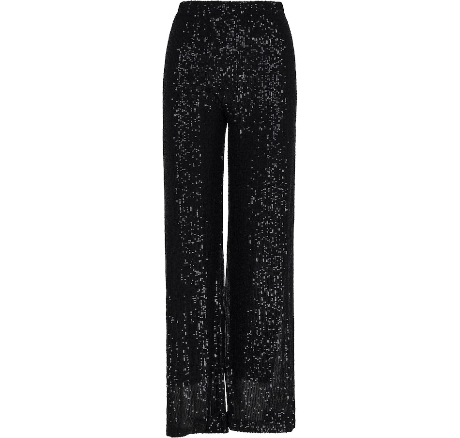 Image 222855_BLK.jpg, Product 222-855 / Price $19.33, M Made In Italy Pull-On Sequined Pant from M Made in Italy on TSC.ca's Fashion department