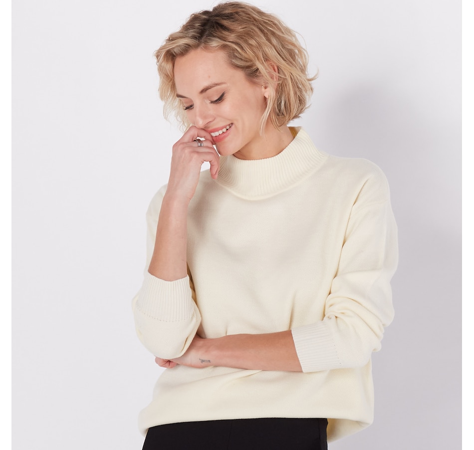 Image 222890_IVR.jpg, Product 222-890 / Price $49.88, Guillaume High Mock Neck Sweater from Guillaume on TSC.ca's Fashion department
