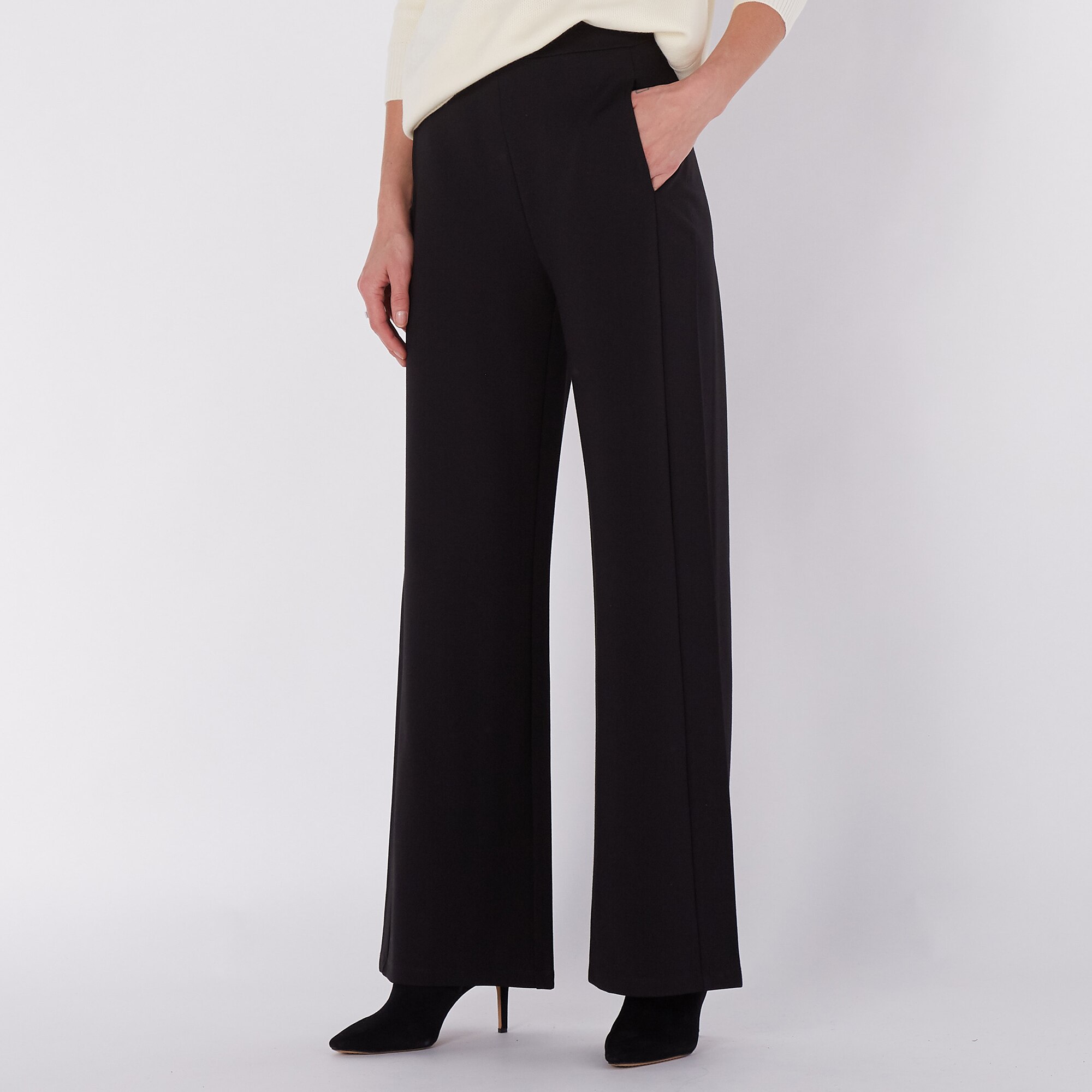 Guillaume Double Knit Jersey Wide Leg Pant