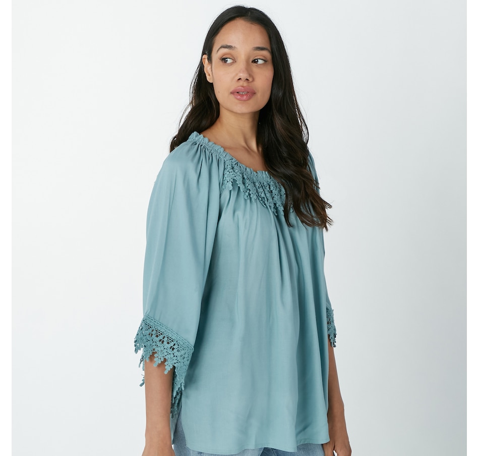 Image 222987_ALTMORE1.jpg, Product 222-987 / Price $47.33, Celestial Blue Crotchet Detail Top from Celestial Blue on TSC.ca's Clothing & Shoes department