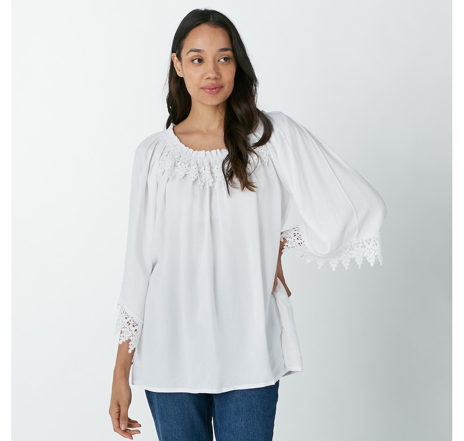Image 222987_ALTMORE2.jpg, Product 222-987 / Price $47.33, Celestial Blue Crotchet Detail Top from Celestial Blue on TSC.ca's Clothing & Shoes department