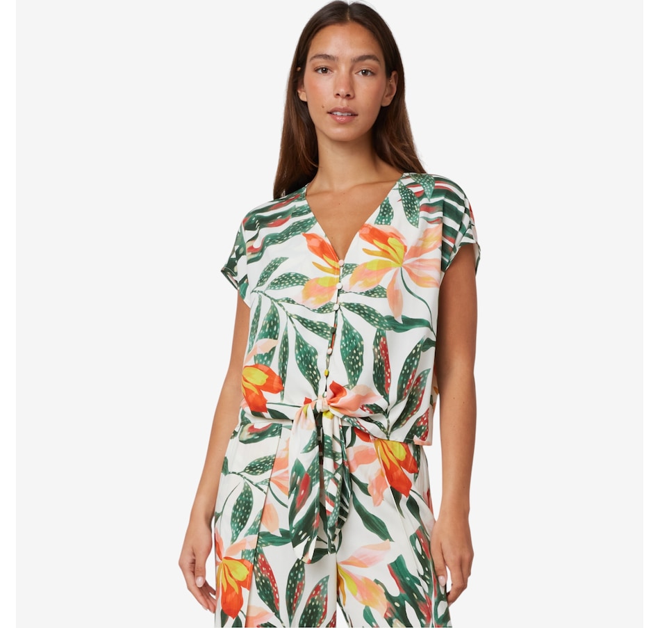 Image 223027_KOLOA.jpg, Product 223-027 / Price $24.33, claudia ev Tie Front Button Down Blouse from claudia ev on TSC.ca's Fashion department