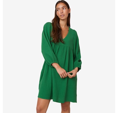 Product 223-029 / Price $79.00 , claudia ev Puff Sleeve Dress