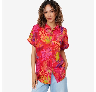 Product 223-041 / Price $59.00 , claudia ev Campshirt with Contrast