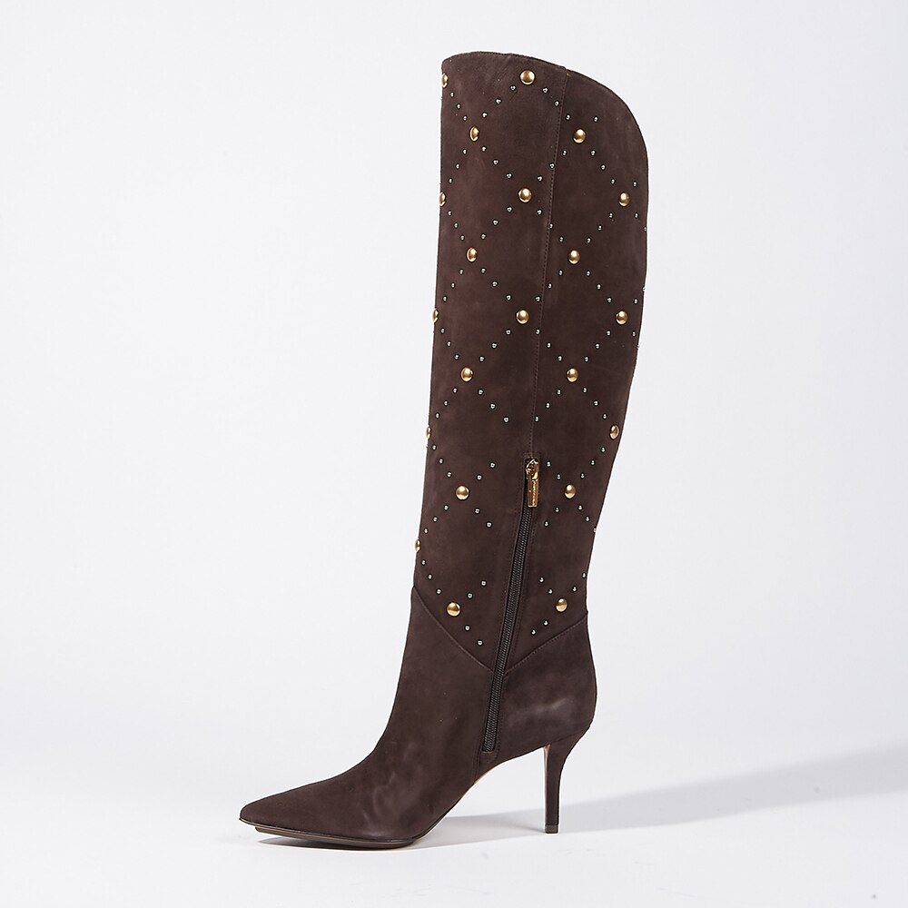 Vince camuto suede hot sale knee high boots