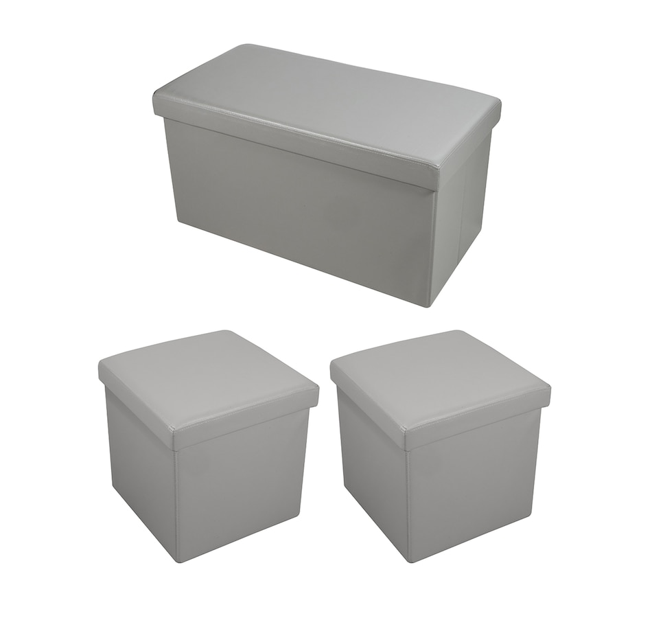 Image 223441_GRY.jpg, Product 223-441 / Price $39.33, FHE Deluxe Storage Bench And Two Ottomans from FHE Storage on TSC.ca's Home & Garden department
