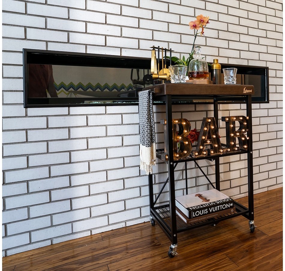 Hoppel rolling kitchen island with removable butcher block top tsc ca