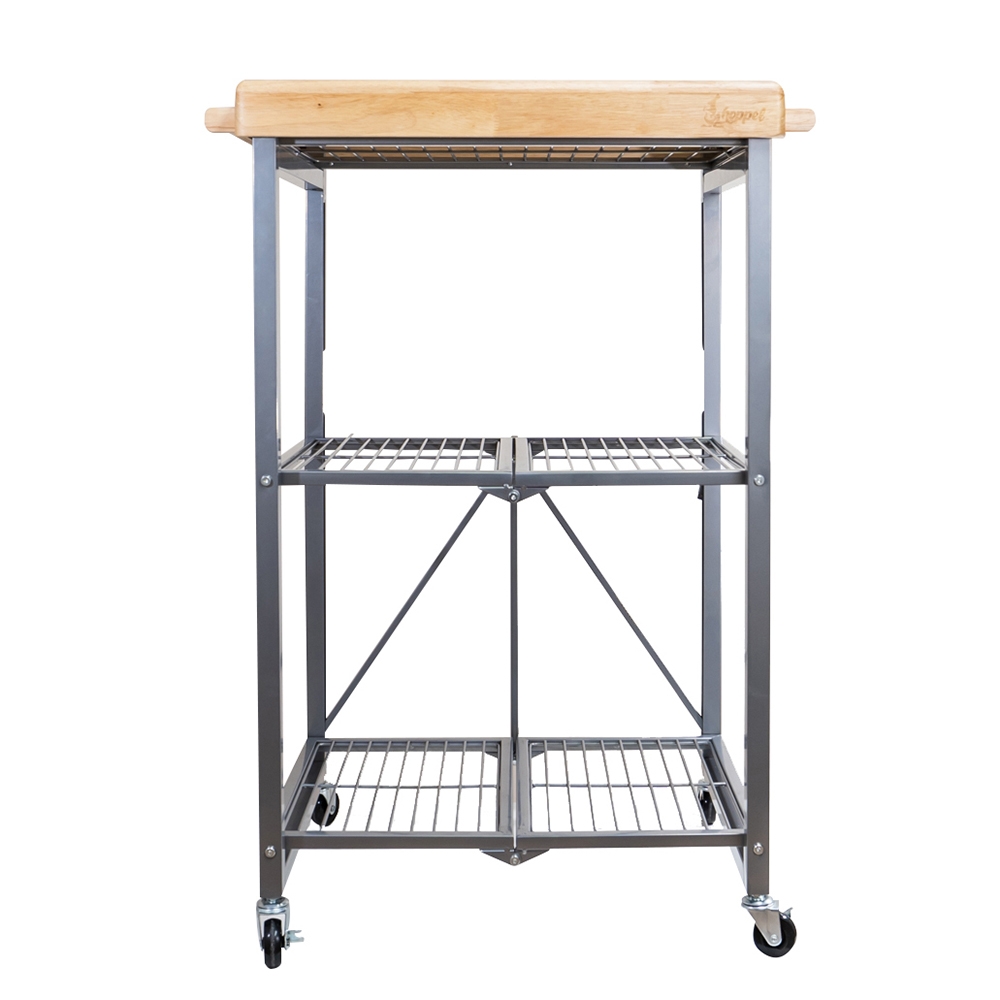 Hoppel Rolling Kitchen Island With Removable Butcher Block Top