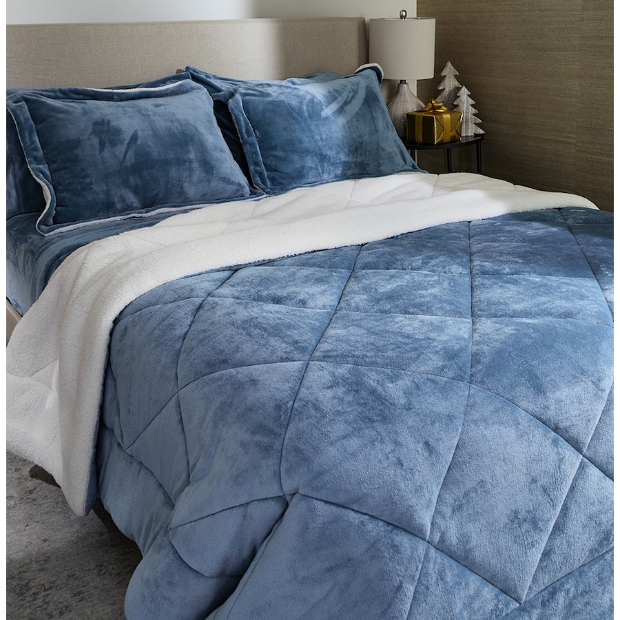 Image 223580_BLU.jpg, Product 223-580 / Price $9.33, Home Suite Mink 3-Piece Comforter Set from Home Suite on TSC.ca's Home & Garden department