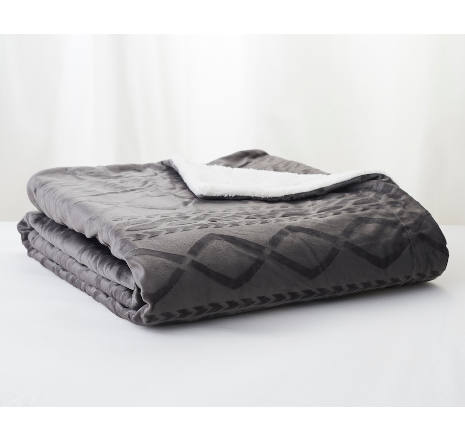 Image 223581_CHR.jpg, Product 223-581 / Price $39.99, Home Suite Mink Oversized Throw with Sherpa Back (50" x 70") from Home Suite on TSC.ca's Home & Garden department
