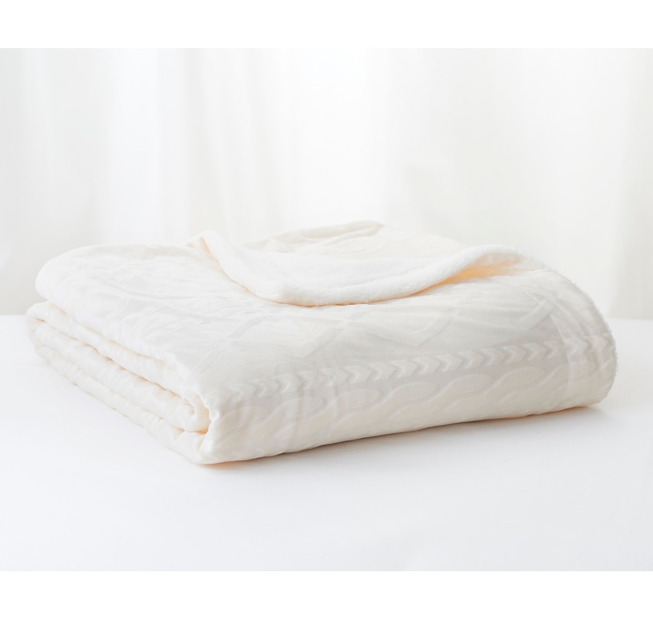 Image 223581_IVR.jpg, Product 223-581 / Price $39.99, Home Suite Mink Oversized Throw with Sherpa Back (50" x 70") from Home Suite on TSC.ca's Home & Garden department