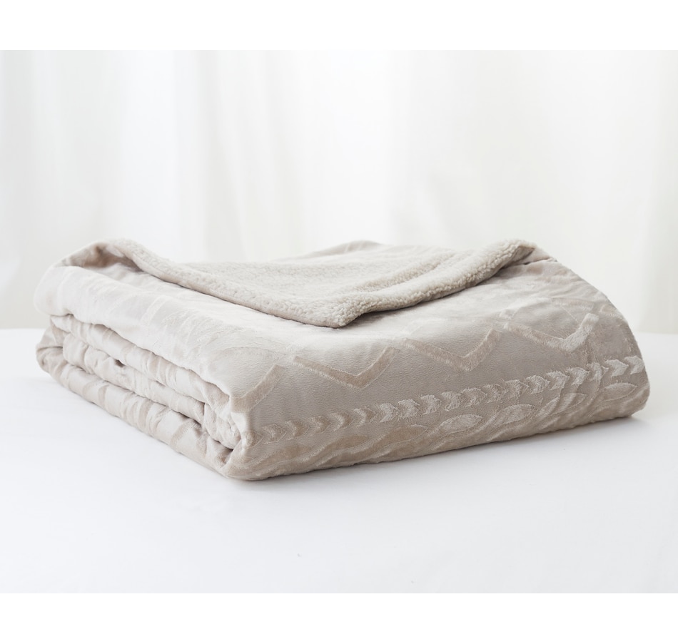 Image 223581_MNK.jpg, Product 223-581 / Price $39.99, Home Suite Mink Oversized Throw with Sherpa Back (50" x 70") from Home Suite on TSC.ca's Home & Garden department