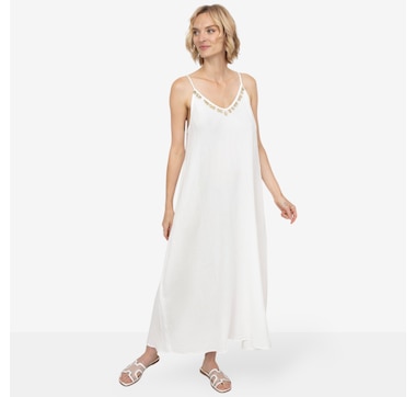 Product 223-604 / Price $84.00 , claudia ev Long Dress with Braid and Shell