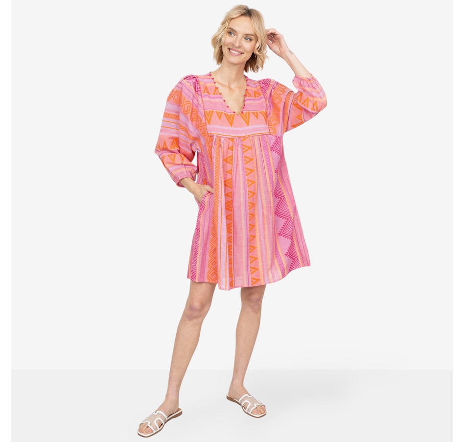 Image 223605_VYBY.jpg, Product 223-605 / Price $39.33, claudia ev Puff Sleeve Dress with Pockets and Beading from claudia ev on TSC.ca's Fashion department