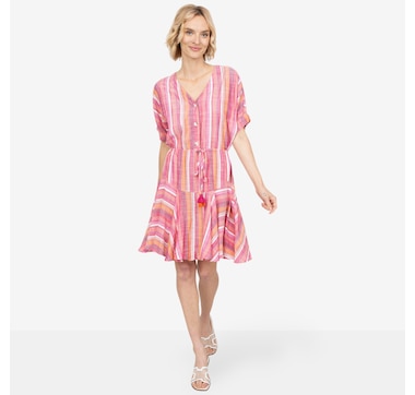 Product 223-606 / Price $84.00 , claudia ev Short Sleeve Dress with Flowy Skirt