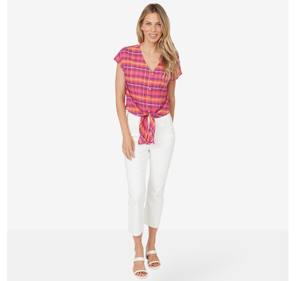 Image 223609_ALTMORE3.jpg, Product 223-609 / Price $27.33, claudia ev Button Front Blouse with Front Tie from claudia ev on TSC.ca's Fashion department