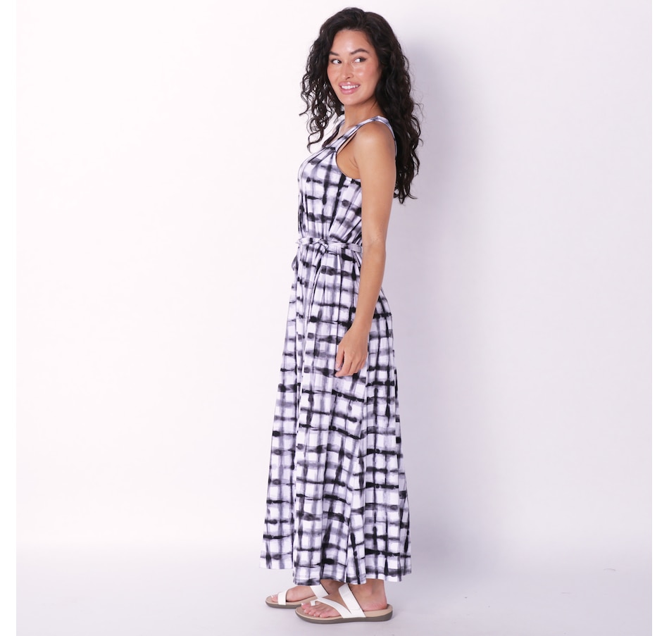 Clothing & Shoes - Dresses & Jumpsuits - Casual Dresses - Cuddl Duds  Flexwear Paneled Maxi Dress With Waist Tie - Online Shopping for Canadians