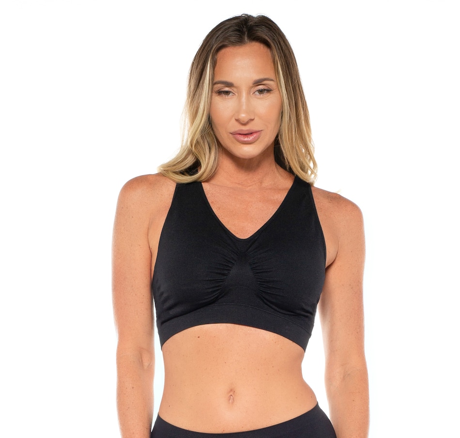 Ahh By Rhonda Shear Women's Generation Bra with Removable Pads, Black,  Small : : Clothing, Shoes & Accessories