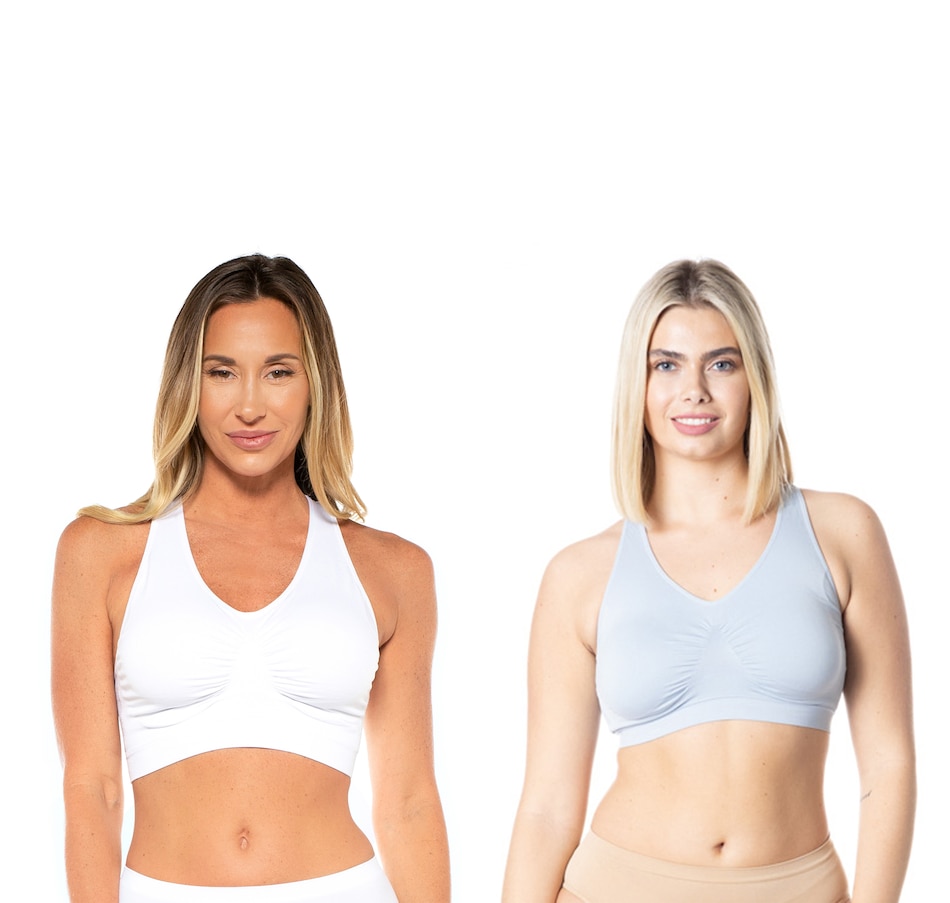 Rhonda Shear Seamless Racerback Bra With Removable Pads (2-Pack)