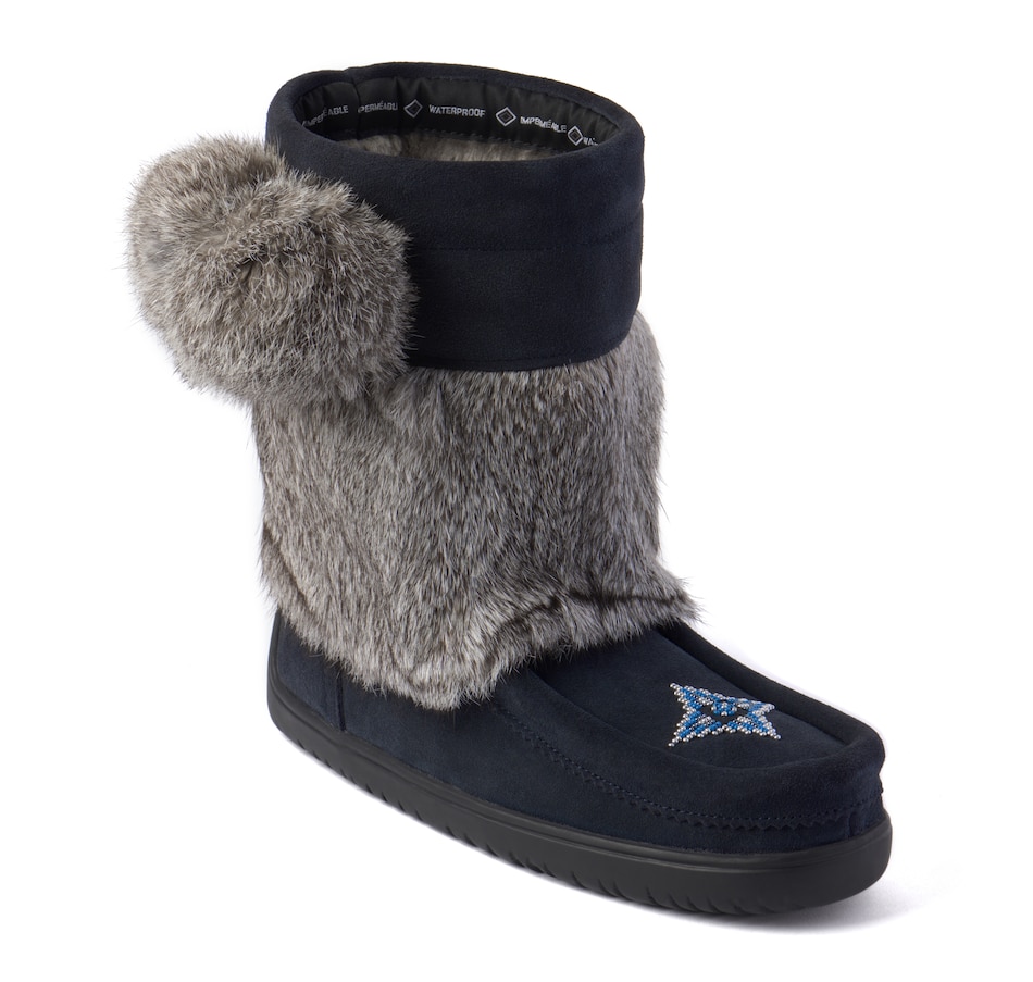 Image 223716_NVY.jpg, Product 223-716 / Price $89.88, Manitobah Mukluks Waterproof Suede Short Snowy Owl Mukluk from Manitobah on TSC.ca's Shoes department
