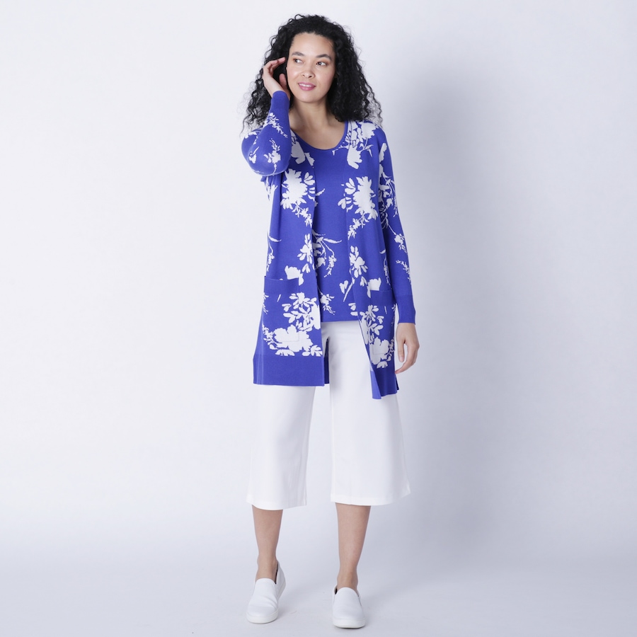 Image 223744_IVRYL.jpg, Product 223-744 / Price $14.33, Nina Leonard Jacquard Cardigan from Nina Leonard on TSC.ca's Fashion department