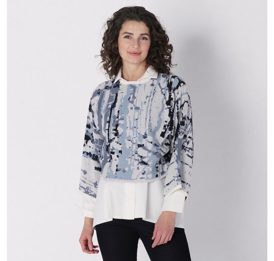 Image 223775_MDB.jpg, Product 223-775 / Price $109.90, Wynne Layers Double Knit Jacquard Sweater Popover from Wynnelayers on TSC.ca's Clothing & Shoes department