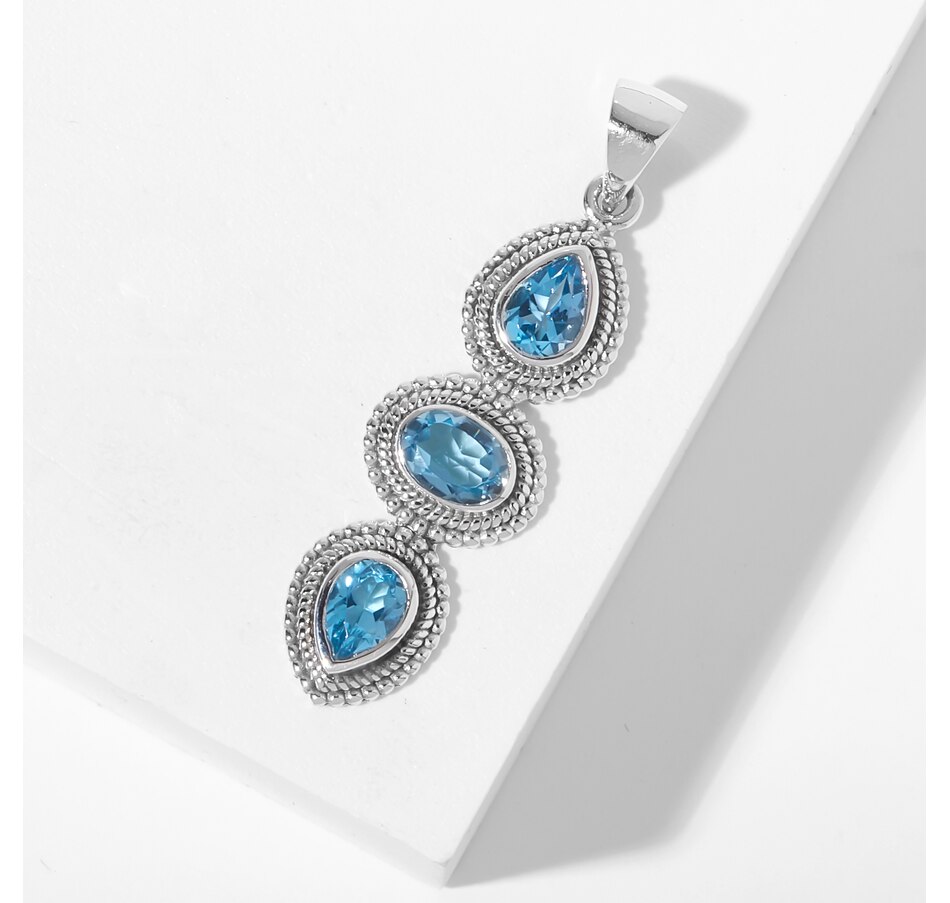 Image 223968_SWBTZ.jpg, Product 223-968 / Price $89.33, Himalayan Gems Sterling Silver Gemstone Pendant from Himalayan Gems on TSC.ca's Jewellery department