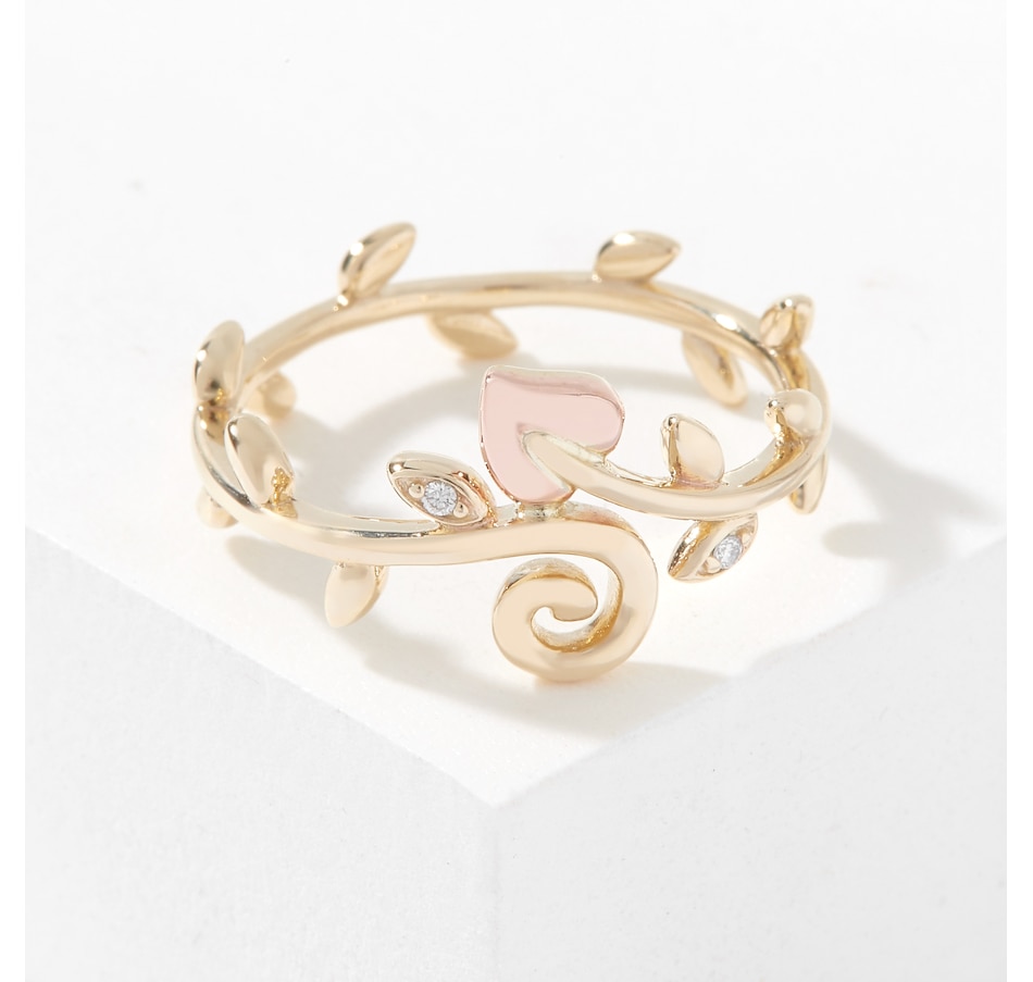 Image 224010.jpg, Product 224-010 / Price $629.99, Clogau Gold 10K Yellow and Rose Gold Vines of Life Diamond Ring from Clogau Gold on TSC.ca's Jewellery department