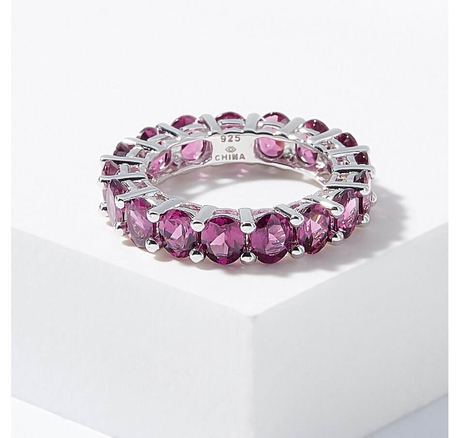 Image 224104_RHO.jpg, Product 224-104 / Price $249.99, Sterling Silver Oval Shape Gemstone Eternity Band from The Vault on TSC.ca's Jewellery department